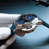 GMT腕時計自動ムーブメント付きクラシックウォッチ44mm 316スチールケースレザーストラップ301f