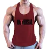 Men's Tank Tops Fitness Muscle Men 100 Cotton Sweatabsorbent Thin Shoulder Straps Global Printing Tough Guy Vest Sports Training 230713