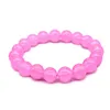 Strand Summer Style Pink Blue Green Jades Natural Stone Chalcedony Armband för kvinnliga smycken 4mm 6mm 8mm 10mm 12mm