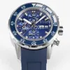 2020 MENS BLS FACTORY EDITION ASIA VALJOUX 7750 Ruch chronografu Blue Dial Rubber Diver's Ruch Men'306y