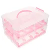 Present Wrap Cake Packing Box Cupcake Handle Carrier Home Portable dessert Cover Multi Layer Containers