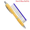 Säljer ren bambu träskrivning kulpoint penna skola student läxor köp 2 skicka gåva