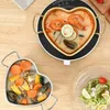 Bowls Portable Mini Soup Pot Heart-shaped Kitchen Double Handle Cooking Saucepan Multipurpose Stainless Steel Small