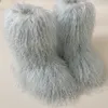 Boots fashionMongolian fur women's snow Winter Warm Women's shoes Bottes De Neige f 230714