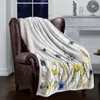 Couvertures fleur papillon blé oreille hiver chaud cachemire couverture bureau canapé doux jeter enfants lit couvre-lit
