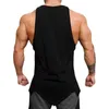 Mens Tank Tops Summer Trend Cotton Black Personlig väst Oregelbunden hem Fitness ärmlösa Tshirts Printing Oneck Gym 230713