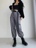 Women's Pants Capris Y2K Orange Overalls Multi Pocket Women's BF Loose Straight Sports Thin Jazz Pants Black Belt Men's Casual Korean Clothing 230714