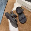 Lägenheter kvinnor 2896 Sandaler Summer Platform Bow Shoes 2024 mode tofflor Trendklänning Casual Slides Open Toe Walking