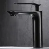 Bathroom Sink Faucets Refined Copper Mixe Black Paint Baking Faucet Single Handle Wash Basin And Cold Water Tap Torneira Banheiro