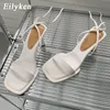 الصيف في الكاحل Eilyken Sandal Brand حزام رفيع رفيع عالي الكعب الفستان مضخات مضخات الأحذية في الهواء الطلق صندل المصارع 23071 98 s