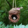Садовые украшения пастырская соломенная птичья гнездо птичье птичье домики