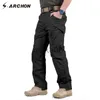 Pantaloni da uomo IX9 97 Cotton Men Military Tactical Cargo Pants Uomo SWAT Combat Army Pantaloni Uomo Casual Molte tasche Stretch Cotton Pants J230714