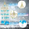 Garden Decorations Crystal Wind Chimes Metal Hängande prismor Lätt Chaser Catcher Ornament Window Pendant Home Garden Car Room Decor Chandelier L230714