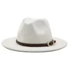 Sombrero Fedora de lana Hawkins Gorra de fieltro de ala ancha para mujer Trilby Chapeu Feminino Sombrero mujeres hombres Jazz Iglesia padrino Sombrero gorras