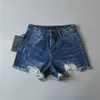 Shorts femininos 2023 shorts jeans de verão para mulheres jeans preto short mujer envelhecido jeans branco rasgado y2k streetwear p230713