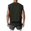 Regatas masculinas cortadas em malha superdimensionada para homens academia treino fitness secagem rápida musculação camisa sem mangas roupas esportivas da moda