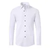 Chemise à manches longues élastique à quatre côtés sans repassage pour homme Chemise européenne verticale merceriséejw67jw67