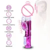 Vibratorer Rotation 6 Speed ​​Rabbit Realistic Dildo Clitoris Stimulator Erotic Sex Toys G Spot Adult For Women 230714