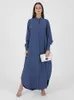 Ethnic Clothing Modest Arab Robe Ramadan Burqa Long Dress Islamic Muslim Jilbab Abaya Kaftan Casual Moroccan Gwon Vestidos