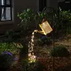 Decor Art Lighting Fixtures Watering Can Light Solar Garden Hanging Kettle Lantern Led String