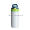 Tumblers 12oz Sublimation Blank Sippy Cup 350ml 어린이 물 음료 병을위한 스테인레스 스틸 마시는 스테인레스 스틸 383 S2 드롭 DHBAC