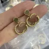 Boucles d'oreilles de créateur de mode pour femmes, bijoux en perles, lettres en or, boucles d'oreilles en diamant, boucles d'oreilles de mariage, breloques 237156D