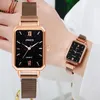 Watch For Women Magnetic Starry Sky Clock Luxury Women Watches Fashion Rectangular Dial Female Quartz Wristwatches Reloj Mujer271T