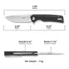 Firebird fbkknife ganzo fh91 60hrc d2 blade g10 g10 ручка складного ножа выживание ножа карманное флиппер.