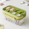 Baking Moulds Silicone Double Ice Compartment Storage Box Large Capacity Home Portable Manufacturing Cube Mold With Lid Tray