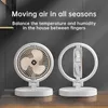 Electric Fans Portable Desktop Fan Multifunktionell LED Light Home Foldbara Rotertable Fans Speed ​​Mini Fan USB -laddningsbar kylcampingfläkt