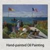 Tuin in Sainte-adresse 1867 Claude Monet schilderij handgemaakte olie reproductie landschap canvas kunst hoge kwaliteit