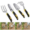 Spade Shovel 4 PCS Gardening Bonsai Tools Combination Handmade Plant Planting Flower Spade Shovel Rake Fork Weeding Flower Arranging Tool 230714