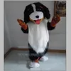 Costume de mascotte de chien de montagne bernois d'Halloween Chien de berger de bande dessinée Anime personnage de thème Carnaval de Noël Fête Déguisement Adul2125