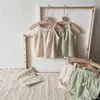 Completi di abbigliamento LILIGIRL Set di vestiti per bambini nati Ragazze canotta a righe e mutandoni 2 pezzi 2023