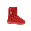 Enfants Australien Classique Bouton Filles Bottes Toddler Enfants Chaussures Designer Jeunesse Furry Sneakers bébé enfant Hiver Neige Botte moche Châtaigne Rouge Noir Gre P9kE #