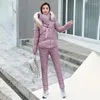 Women's Two Piece Pants Ski Suit Jackets And Set Pieces Loose Solid Color Waterproof Snow Suits Lady Winter Snowsuit