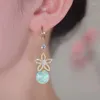 Hoop Ohrringe Blume Perle Meerjungfrau Zirkon Koreanisch Trendy Für Frauen Großzügige Party Hochzeit Geburtstag Zubehör Geschenk