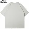 Męskie tshirty męskie streetwear t shirt ogień płomień estetyczny graficzny tshirt harajuku hip hop luźne koszulki duże bawełniane topy szary 230714