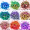 Nail Glitter 100g 500g Wholesale Colorful Deferly Changing Color Eye Face Crafts Art Chameleon Shift Flower Chunky Powder 230714