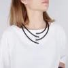 Choker punk warstwowy łańcuch perel naszyjnik kobiet fioletowe łańcuchy szyi modne biżuteria vintage wielokolorowa mama hurtowa