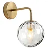 Wall Lamp Light Glass Ball Clear Night-light Fixtures Home Decoration For Indoor Bedroom Bathroom Kitchen Corridor