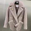 Capispalla da donna Cappotto in lana Giacca cardigan firmata Marchio di lusso Cappotto in lana con scollo a V Massimo calore invernale Cappotti parka spessi in cashmere di peluche