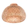 Pendant Lamps Lamp Housing Simple Lampshade Vintage Shades Ornament Light Woven Hand Ceiling Bamboo Dustproof Flush Mount