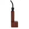 Latest Ebony Red Wood Smoking Pipe Square Bowl Tobacco Cigarette Herbal Filter Hand Tips Pipes Tool Accessories