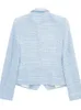 Ternos femininos blazers outono lã texturizada jaqueta dupla breasted culotte 230715