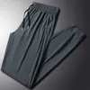 Ice Silk Pants Męski Summer Nowy styl cienkie, swobodne sportowe legginsy proste nogę wysoka elastyczne 0SM2NTVN