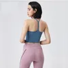 AL0LULU Coletes de Yoga Verão Novo Crop Top Feminino 9 Cores Sexy Sling Lazer Fitness Exercício Viagem Yoga Colete