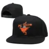 Partihandel varumärke Orioles Baseball Caps Gorras Bones Casual Outdoor Sports for Men Women Fitted Hats Justerbar Hat H9-7.15