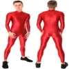Red Lycra Spandex Catsuit Costume unisex joga kostiumy seksowne kobiety mężczyźni ciało bez ręki stóp Halloween impreza fantazyjna sukienka COSP2541