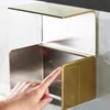 Toilet Paper Holders Toilet Paper Holder Gold Stainless Steel Bathroom Accessories Roll Paper Rack Waterproof Paper Towel Holder Black Tissue Box 230714